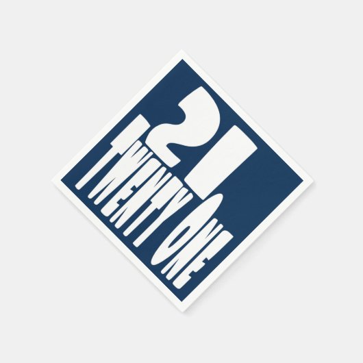 21e 21e verjaardag servetten (Hoek)