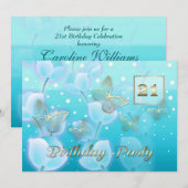 21e Aangepaste uitnodigingen voor thuisdagen (Voorkant / Achterkant)