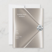 21e Birthday Beige Cream Diamond Jewel 2 Kaart (Achterkant)