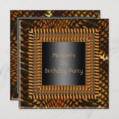 21e Birthday Black Bamboo Lijst Kaart (Voorkant / Achterkant)
