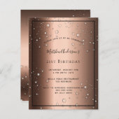 21e Birthday bronze bruine zwarte belletje Briefkaart (Voorkant / Achterkant)