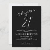 21e 'Birthday Modern Elegant Calligraphy Script' Kaart (Voorkant)