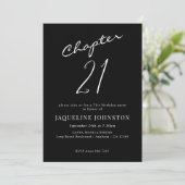 21e 'Birthday Modern Elegant Calligraphy Script' Kaart (Staand voorkant)
