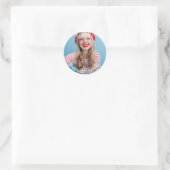 21e Birthday persoonlijke partijtas Ronde Sticker (Tas)