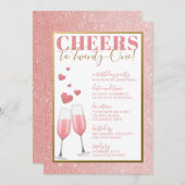 21e BIRTHDAY | PINK CHAMPAGNE Kaart (Voorkant / Achterkant)