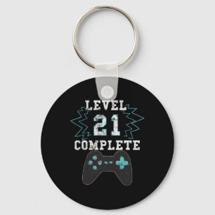 21e Birthday Video Game Humor T-shirt Funny Gamer  Sleutelhanger