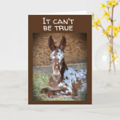 **21e BIRTHDAY** WENS VAN EEN COMEDIC HORSE Kaart (Gele Bloem)