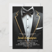 21e Black and Gold Tuxedo verjaardagsevenement Kaart (Voorkant)