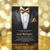 21e Black and Gold Tuxedo verjaardagsevenement Kaart