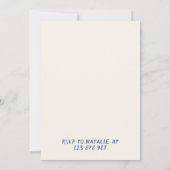 21e Blauwe Hand Getrokken Cowgirl Coastal Fun Verj Kaart (Achterkant)