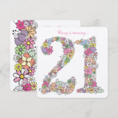 21e bloementaal van de Voorjaars van de Partij van Kaart (Voorkant / Achterkant)