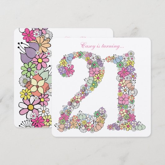 21e bloementaal van de Voorjaars van de Partij van Kaart (Voorkant / Achterkant)