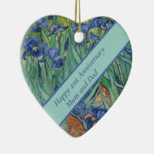 21e bruiloft Jubileum blauw Iris Flower Keramisch Ornament (Rechts)