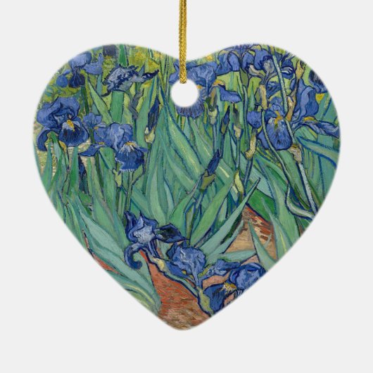 21e bruiloft Jubileum blauw Iris Flower Keramisch Ornament (Achterkant)