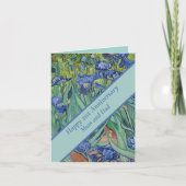 21e bruiloft Jubileum Blue Iris Kaart (Voorkant)