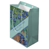 21e bruiloft Jubileum Blue Iris Medium Cadeauzakje (Achterkant Gekanteld)