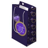 21e bruiloft Jubileum Iolite paarse edelsteenring Klein Cadeauzakje (Voorkant Gekanteld)