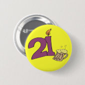 21e Button van de Birthday Party (Voorkant /achterkant)