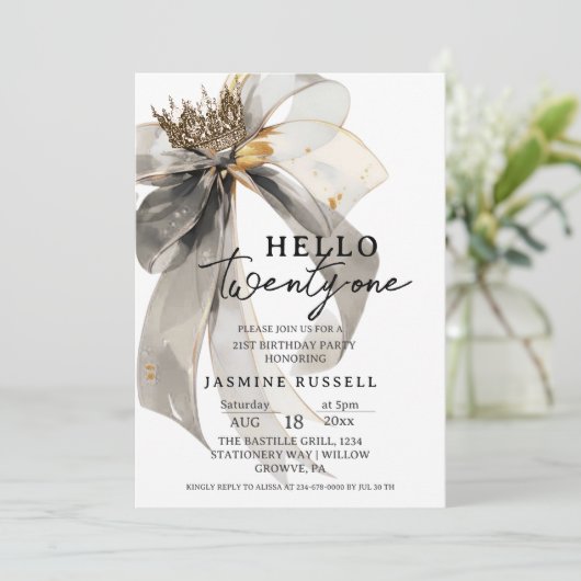 21e eenentwintig verjaardagsfeest vrouwen kaart (Staand voorkant)