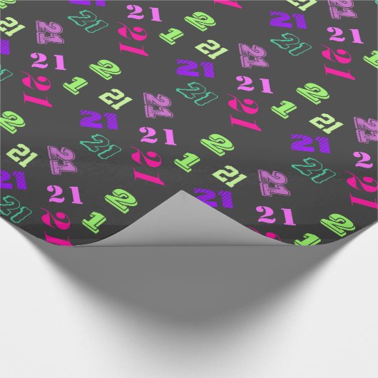 21e eenentwintigste verjaardag cadeaupapier (Hoek)