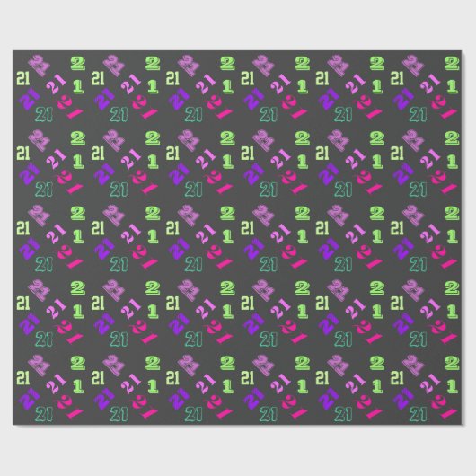 21e eenentwintigste verjaardag cadeaupapier (Vlak)