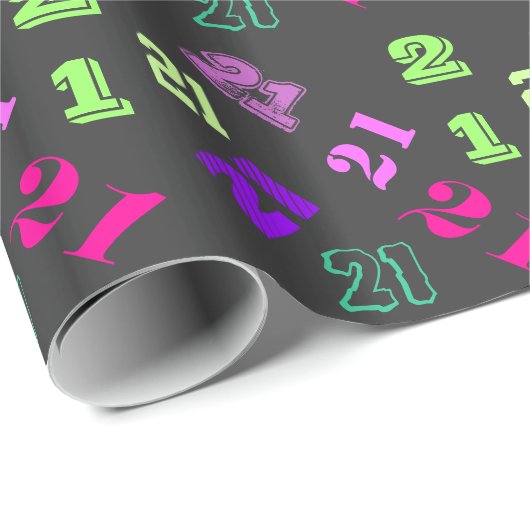 21e eenentwintigste verjaardag cadeaupapier (Rol Hoek)