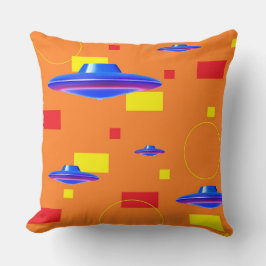 21e-eeuwse Mid-moderne UFO Patrol Ken Gage Kussen