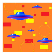 21e-eeuwse Mid-moderne UFO Patrol Ken Gage