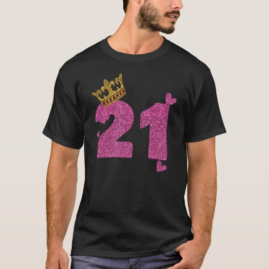 21e geboorte, 21 jaar oud bday t-shirt (Voorkant)
