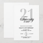 21e geboorte-dag-minimaal voor beelden kaart (Voorkant / Achterkant)