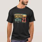  21e geboorte kaasmakerijen en bier tot 21 jaar t-shirt (Voorkant)