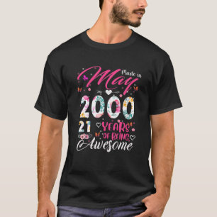 21e geboortedag van vrouwen in mei 2000 t-shirt