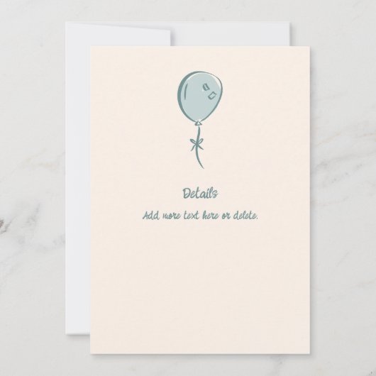 21e grillige Doodle Hand getrokken verjaardagsfees Kaart (Achterkant)