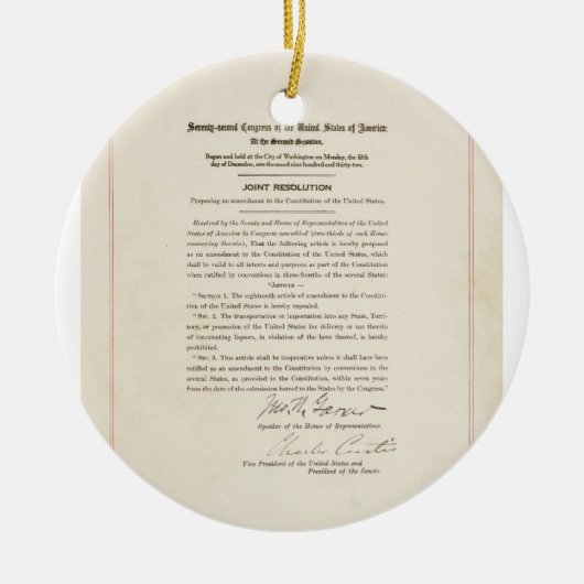 21e grondwetswijziging Verbod Keramisch Ornament (Voorkant)