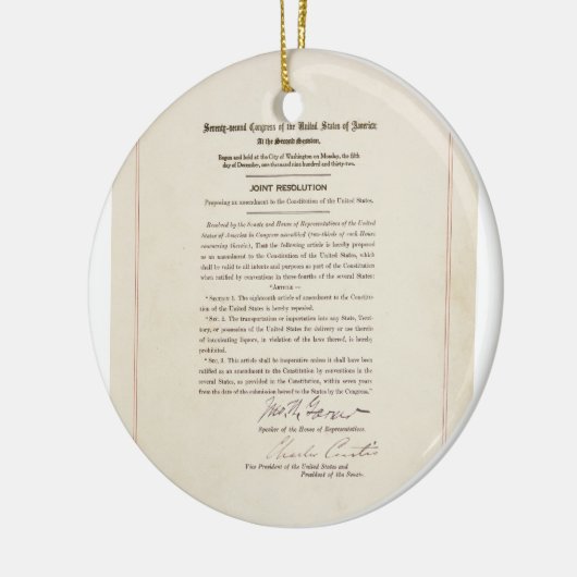 21e grondwetswijziging Verbod Keramisch Ornament (Links)