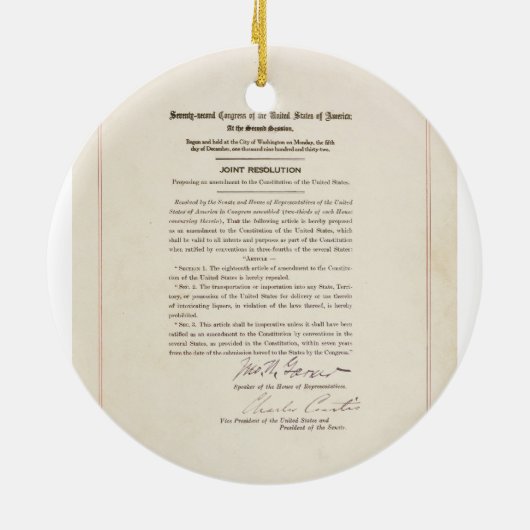 21e grondwetswijziging Verbod Keramisch Ornament (Achterkant)