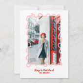 21e Hand Getrokken Kleurrijke Strepen Foto Verjaar Kaart (Achterkant)