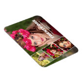 21e Happy Birthday 4 Foto Collage Magneet (Rechterzijde)