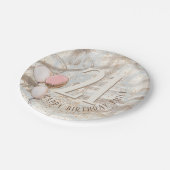 21e Happy Birthday Naam Ballonnen Abstract Papieren Bordje (Gekanteld)