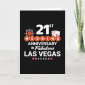 21e huwelijksverjaardag Echtparen Las Vegas Reis Kaart (Voorkant)