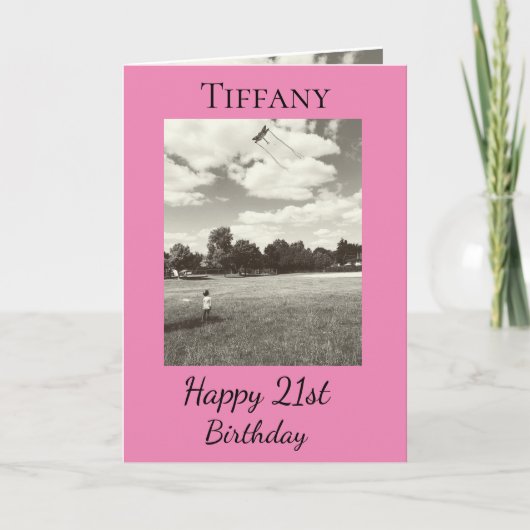 21e inspiratie Volg je dromen Verjaardag Kaart (Voorkant)