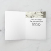 21e inspiratie Volg je dromen Verjaardag Kaart (Binnen)