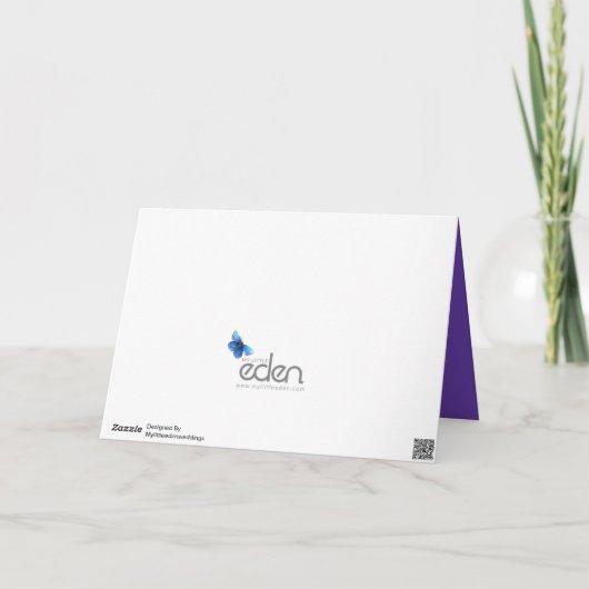 21e Iolite Bruiloft Jubileum hart Kaart (Achterkant)