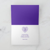 21e Iolite Bruiloft Jubileum hart Kaart (Binnen)