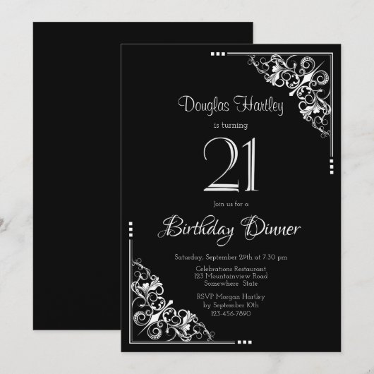 21e jaardiner zwart-wit kaart (Voorkant / Achterkant)