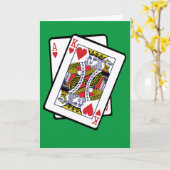 21e jaarkaart voor Ace & King of Hearts Kaart (Gele Bloem)