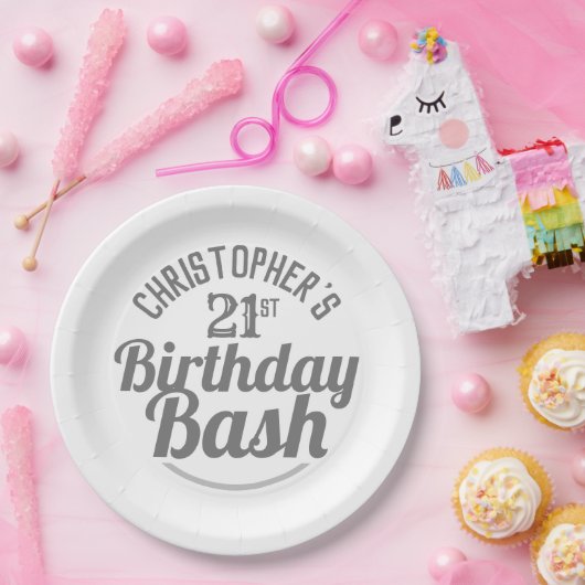 21e jaarlijkse Borden op papier Papieren Bordje (Feest)