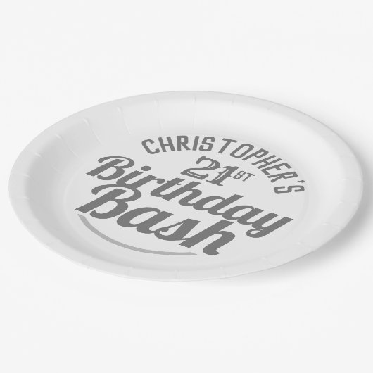 21e jaarlijkse Borden op papier Papieren Bordje (Gekanteld)