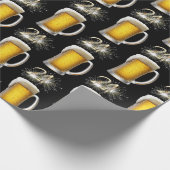 21e jaarsparklers in de Mok van bier Cadeaupapier (Hoek)