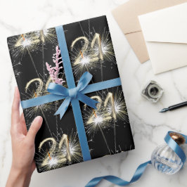 21e jaarsparklers op zwart cadeaupapier